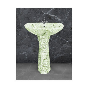 Fregadero de lavabo de mano ecológico de cerámica blanca brillante de un solo orificio de diseño moderno Garantía de 5 años Baños de calidad premium - Product Image 1