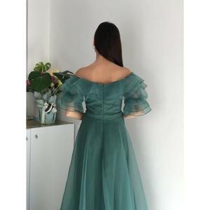 Yıldızlar donna Dalya tessuto con collo a barca manica ampia gonna da sera Jn1554 1554