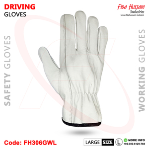 Protection maximale Keystone Pouce Style froncé Dos élastique en cuir de chèvre Travail industriel Sécurité Gants de jardinage - Product Image 5