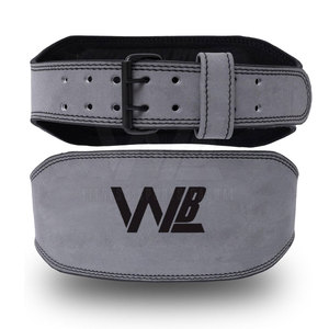 Ceinture de soutien lombaire en cuir de vachette personnalisable avec logo, pour squats, haltérophilie et powerlifting, double attache, antidérapante, respirante, épaisseur 8-10mm - Product Image 1