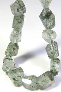 Perles de quartz rutile naturel taillées en forme de galet, brin de 16 pouces, quartz rutile vert facetté, 9-17 mm, en vrac pour la création de bijoux - Product Image 6