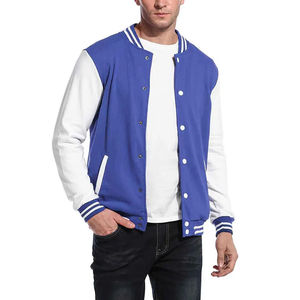 Chaqueta Varsity de lana para hombre, chaqueta Varsity de cuello redondo con botones, chaquetas Varsity de béisbol de invierno para hombre - Product Image 6