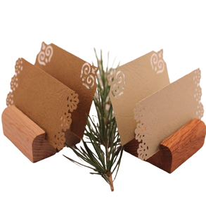 Soportes y soportes para tarjetas de madera bien acabados de alta calidad, suministros para oficinas de boda, estante de exhibición, accesorios de estilo de vida - Product Image 5