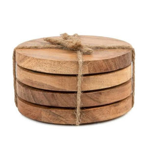 Sous-verre en résine époxy en bois d'acacia naturel de haute qualité - Product Image 3