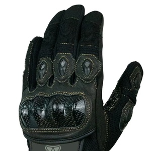 Gants d'équitation courts pour hommes Gants en cuir de moto de qualité professionnelle Gants de sports de plein air avec protection des articulations - Product Image 4
