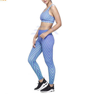 ชุดโยคะผู้หญิง ผลิตจากโรงงาน ขายดี ดีไซน์โดดเด่น ผ้าเรียบด้านหน้า เป็นมิตรกับสิ่งแวดล้อม ระบายอากาศได้ดี ผลิตจากผ้าสแปนเด็กซ์/โพลีเอสเตอร์ - Product Image 3