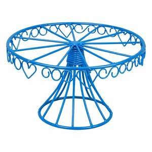 Soporte para Pastel de un Solo Nivel, de Alambre de Hierro, Ecológico, Apto para Lavavajillas, Color Azul Cielo, para Hogar, Bodas, Fiestas de Cumpleaños, Decoración de Mesa - Product Image 1