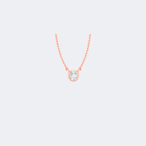 Collier solitaire rond brillant serti clos, imitation diamant, pendentif minimaliste, bijou pour usage quotidien, cadeau élégant, style tendance - Product Image 5