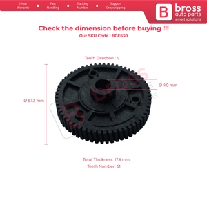 Moteur d'essuie-glace de hayon arrière BGE630 2S61A17K441AC, engrenage de réparation pour Fiesta MK5 MK6 Fusion - Product Image 5