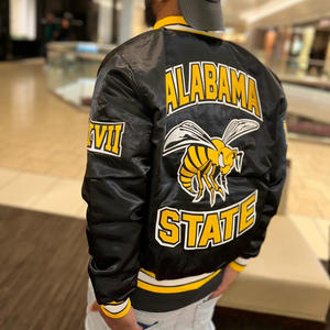 เสื้อแจ็กเก็ตบอมเบอร์ปักลายทาง asu State มีปกตั้งสำหรับฤดูหนาว - Product Image 6