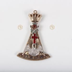 Joyas Masónicas Chapadas en Oro con Cuentas, Material Metálico de Alta Calidad - Product Image 3