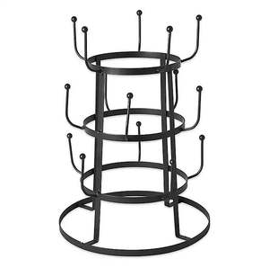 Soporte para Tazas Negro de Alta Calidad, Diseño Clásico y Elegante para el Hogar, Cocina, Cafetería, Venta al por Mayor, Hecho en India - Product Image 1
