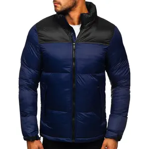 Balon ceket tasarımcı kış kabarcık yastıklı ceket aşağı lacivert Polyester açık Trapstar rüzgarlık ceket özel Logo