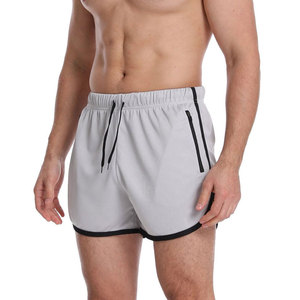 Pantalones cortos de gimnasio de alta calidad para hombre, lona duradera con cintura elástica, pantalones cortos informales de patrón sólido para correr con bolsillo, venta en línea - Product Image 2