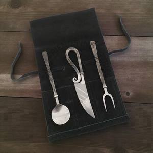 Ensemble de couverts médiévaux forgés à la main, neuf, en argent viking, ensemble de couverts de fête, couverts en fer médiéval de haute qualité - Product Image 5