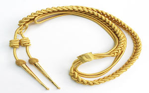 Aiguillette OEM al por mayor por encargo hombro shineGold Wire Aiguillette Gold Wire Cord con tamaño de color personalizado e impresión de logotipo - Product Image 5