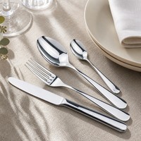 Ensemble de couverts modernes en acier inoxydable à poignée robuste, couteau, fourchette, cuillère, finition polie miroir, pour hôtels et restaurants, vente en gros
