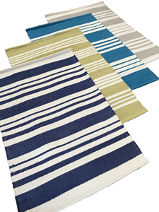 Decorative Swedish Modern Striped Cotton Jacquard <b>Rugs</b> Economical Indoor & <b>Outdoor</b> Area <b>Rug</b> Sets Great Value Woven Technics ITHL - Product Image 4