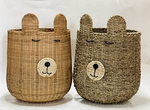 Precio de fábrica, organizador multiusos moderno ecológico para niños, elegante cesta de almacenamiento de ratán Natural tejida a mano con forma de Animal - Product Image 6