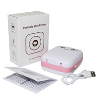 Imprimante d'étiquettes thermique portable mini rose/bleue pour logos, codes-barres et noms – Offre Spéciale