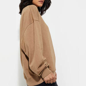 Sudadera Casual Extra Grande para Mujer, Cuello Redondo, 100% Algodón, Impermeable, Transpirable, de Forro Polar, para Invierno, con Logotipo Personalizado en la Espalda - Product Image 4