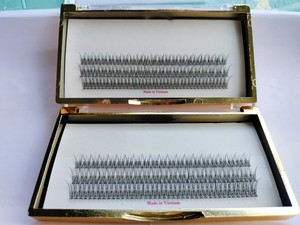 Extensions de cils en queue de poisson personnalisées professionnelles en maquillage de beauté doux préfabriqué noir du Viet Nam avec marque privée - Product Image 6