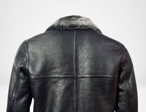 เสื้อแจ็คเก็ตหนังแท้สำหรับผู้ชายและผู้หญิง พร้อมฮู้ดขนสัตว์เทียม บุผ้าฝ้าย ระบายอากาศได้ดี กันลม เหมาะสำหรับฤดูหนาว สไตล์วินเทจสุดคลาสสิก - Product Image 5