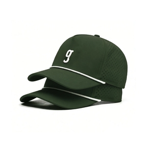 Gorra de Golf Personalizada OEM Resistente al Agua con Logotipo Bordado 3D, Cuerda Blanca Personalizada, 5 Paneles, Orificios Cortados con Láser, Parte Trasera Ajustable VN - Product Image 2
