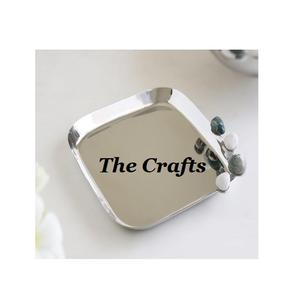 Plateau de service en acier inoxydable et résine en vrac plateau de collations de nourriture de forme carrée pour l'utilisation de hotelware - Product Image 1