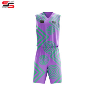 OEM Design 100% Polyester Basketball Uniform for Unisex Plus Size with Custom Heat-Transfer <b>Printed</b> Breathable Design - Product Image 5