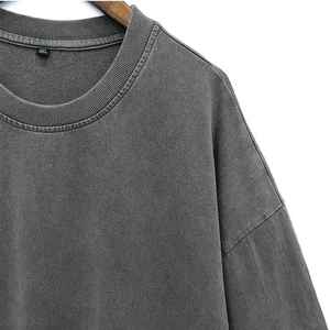 Nouvel arrivage personnalisé de T-shirt lourd avec logo T-shirt 100% coton délavé à l'acide pour hommes - Product Image 2