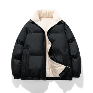 Parka acolchada con forro de lana de invierno para hombre y mujer, abrigo de lana grueso y cálido coreano, ropa de calle larga, cuello con capucha informal de Hip Hop - Product Image 6