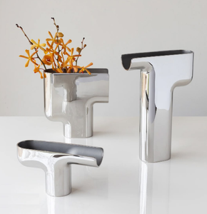 Vase de table en aluminium de style côtier moderne pour la décoration de la maison et de l'hôtel pour le salon - Product Image 3