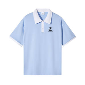 Personalizado al por mayor de moda contraste de color de manga corta Camiseta de alta calidad de los hombres de verano de algodón Polo con personalización - Product Image 1