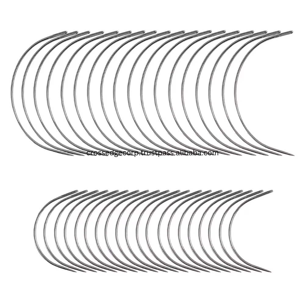 Agujas C al por mayor aguja de tejer estilo JP para herramientas de extensión de cabello aguja de coser de hilo curvo tipo tejido de trama