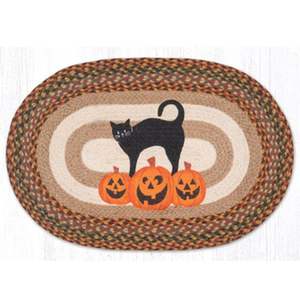 Nouvelle arrivée tapis en jonc de mer et coton de forme ovale pour la décoration d'Halloween prix bon marché en gros du Vietnam - Product Image 3