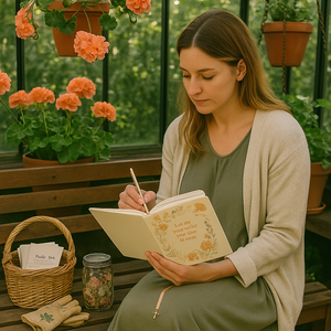 LABON Journal de prière botanique Laissez mes paroles prendre racine et fleurir Carnet de dévotion floral Journal d'écriture chrétienne - Product Image 4