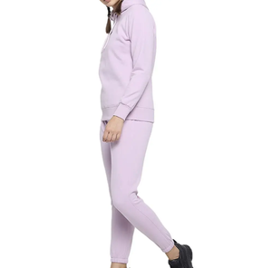 Ensemble 2 pièces pour femmes Survêtement uni Slim Fit 100% Cotton Fleece Tracksuit Custom Print Pullover Sports Track Suits for Women - Product Image 2