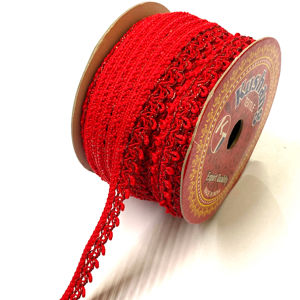 3cm 13m diy polyester couture coupe ruban de dentelle costume de Noël rouge vert bleu paillettes métallique frivolité tressée garniture de dentelle - Product Image 1