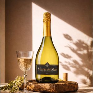 Vino Espumoso Blanco Brut Maria del Mar, Airen y Tempranillo, 10.5% ABV, Vino Espumoso Español, 750 ml - Product Image 2