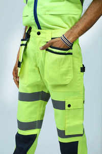 Pantalon de travail réfléchissant Vêtements de travail de sécurité Hommes Femmes Respirant Léger Durable Pantalon réfléchissant haute visibilité - Product Image 4