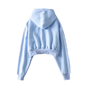 Nuevo suéter de lana para mujer, sudaderas con capucha, algodón suelto, manga larga, Top deportivo, Top corto de gimnasio, Sudadera con capucha, sudaderas con capucha para mujer - Product Image 5