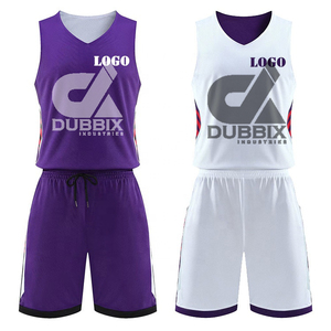 Ensemble de maillots de basket-ball personnalisés unisexes, sublimés, séchage rapide, 100% polyester, maille, uniforme d'équipe pour enfants et jeunes, respirant, personnalisé - Product Image 2