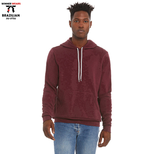 Pull-over à capuche d'hiver pour hommes Taille XS Tissu polaire de haute qualité Conception solide Impression de logo personnalisé Teint uni Nouvelle arrivée - Product Image 4