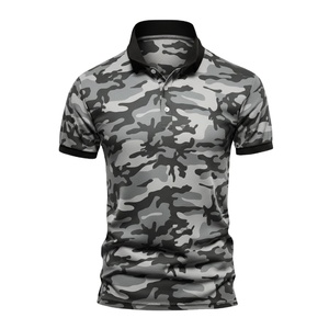 เสื้อโปโลผู้ชายผ้าโพลีเอสเตอร์ 100% แห้งเร็ว พิมพ์ลายแบบซับลิเมชั่นเต็มตัว เสื้อกอล์ฟ ราคาขายส่ง เสื้อคอปก ใส่ลำลอง - Product Image 1