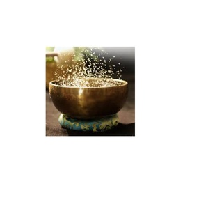 Cuenco de Canto de Metal hecho a mano para medicación, tazón de canto antiguo hecho a mano de latón Tibetano con acabado alto - Product Image 5