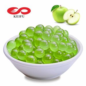 Green Apple <b>Popping</b> <b>Boba</b> Bursting <b>Boba</b> Juice Balls Bubble Tea Topping Fruit Tea Ingredients Wholesale Manufacturer - Product Image 1