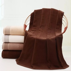 Ensemble de serviettes de bain en coton gaufré marron, couleur unie, rectangulaires, pour usage domestique, taille adulte - Product Image 3