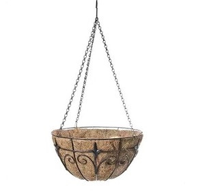 Petite jardinière murale en métal à suspendre Pot à fleurs en fil métallique à suspendre Jardinières à chaîne Pot de décoration pour la maison et le jardin Vente à chaud - Product Image 6