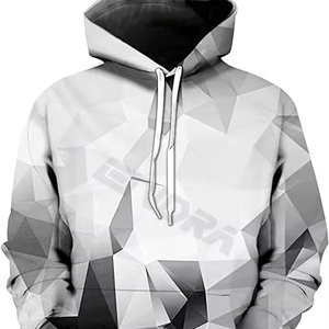 Hoodies pour hommes graphique lettre imprimé à manches longues sweat-shirt à cordon hauts pullover avec poche - Product Image 1
